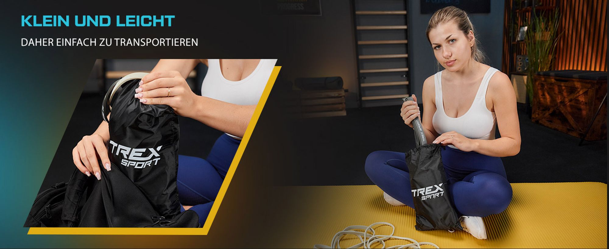 TREX SPORT Gymnastikband 3 Stück Set TX-003PB Widerstandsband | Klimmzugband, Fitnessband 100% Latex, 2-30 kg, mit Türanker | Resistance Band Grau
