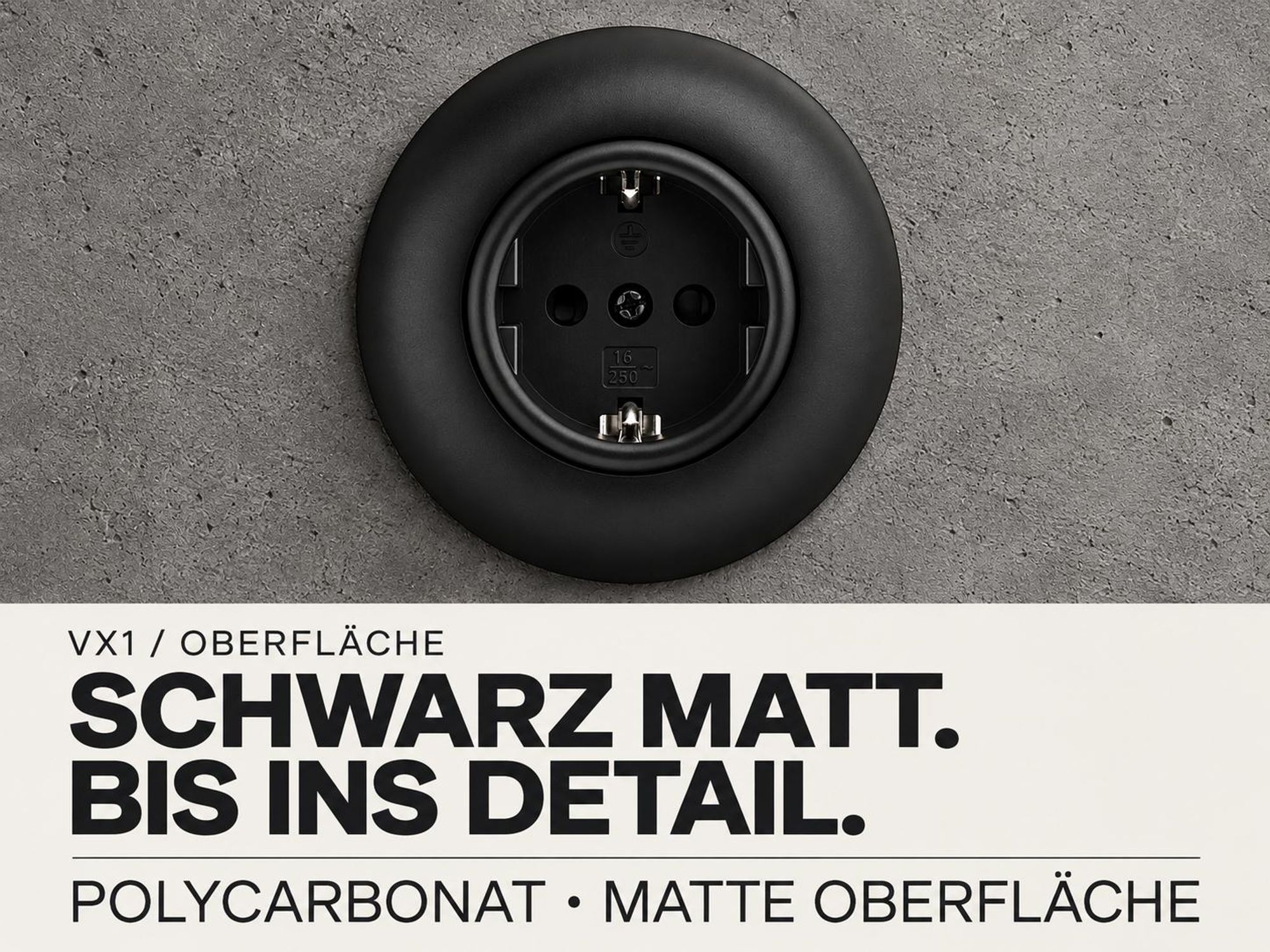 Unterputz Retro Wechselschalter, Steckklemme, All-in-One, Serie VX1 schwarz-matt