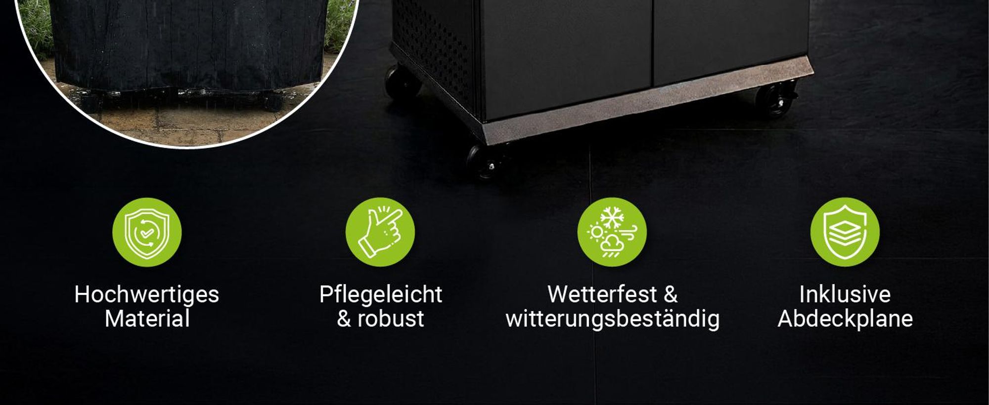 Juskys BBQ Gasgrill Savannah - 4 Brenner & 1 Seitenbrenner - Stahl Grill mit Gusseisen Rost