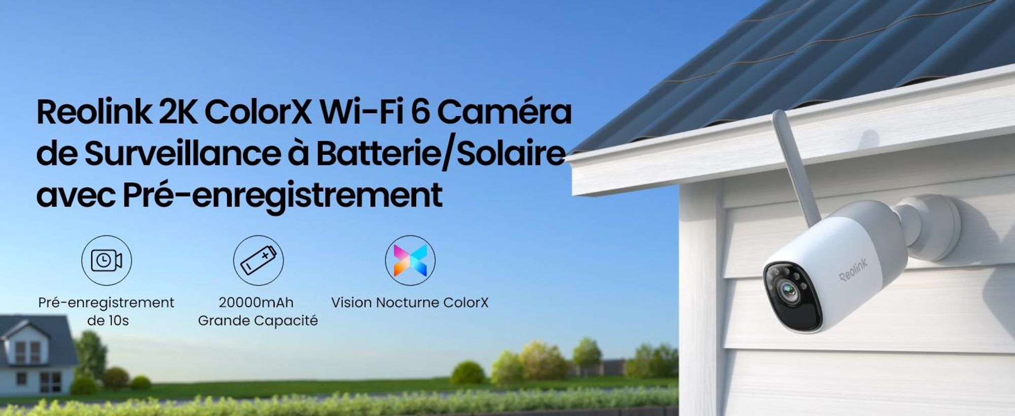 Reolink Altas, kamera monitorująca bullet 2K 4 MP, bateria o długiej żywotności 20000 mAh, dwuzakresowe Wi-Fi 6, noktowizor ColourX, detekcja AI, nagrywanie wstępne 10s