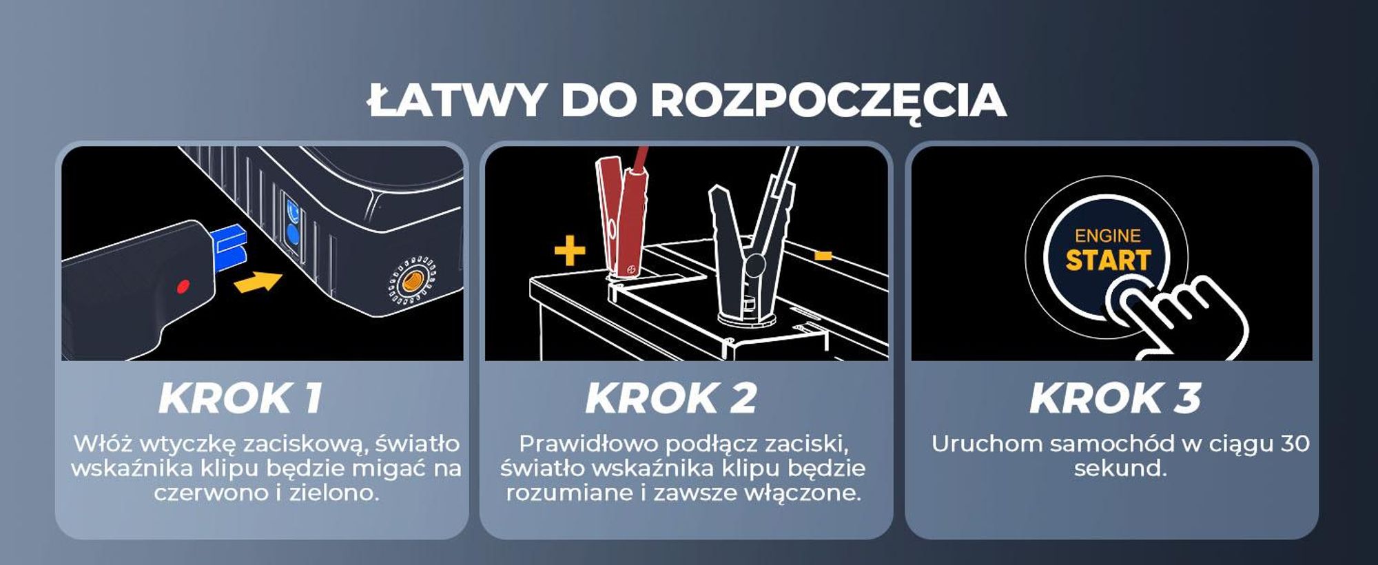 Buture Rozrusznik samochodowy Jump Starter Power Bank, 5000 A, 16800 mAh(do wszystkich silników benzynowych i silników Diesla  10,0L) BC02