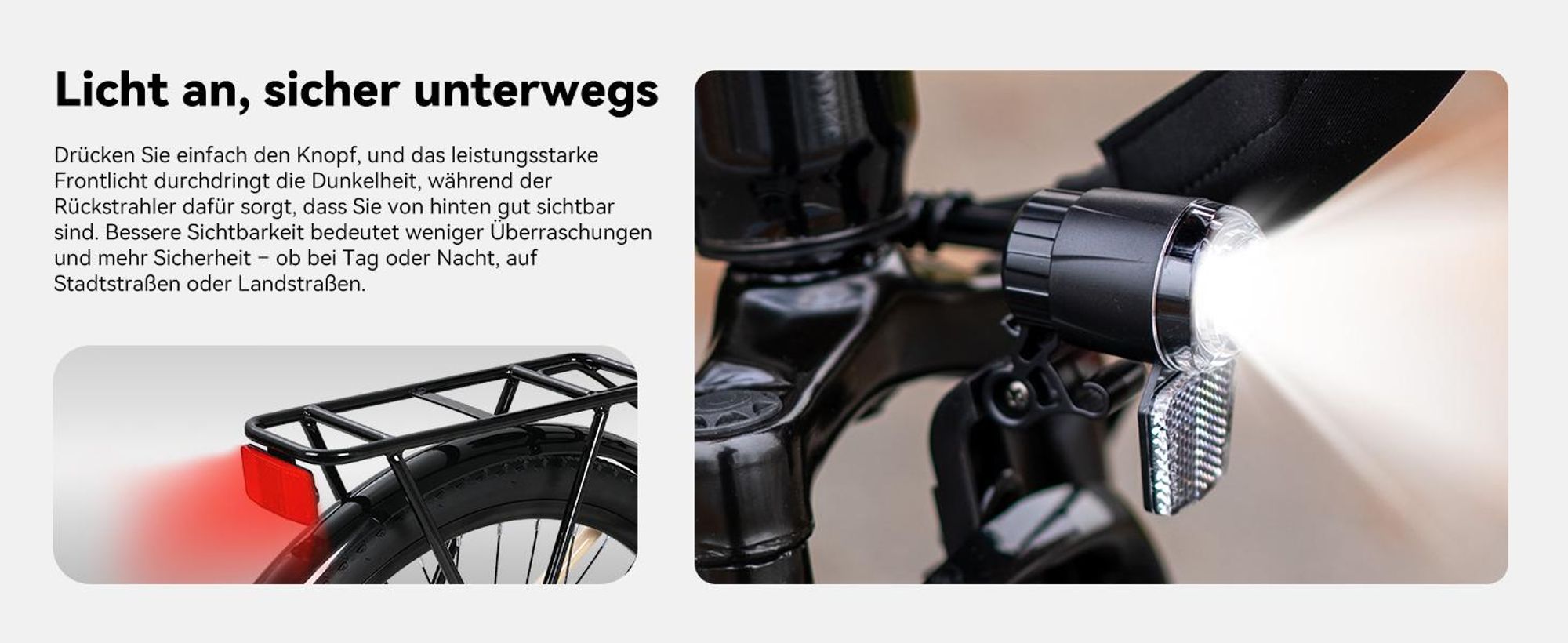 Hiland 26 Zoll-E-Mountainbike, 250W, 7 Gänge, mechanische Scheibenbremse, mit 10,4-Ah-Akku im Rahmen, Schutzblechen und Gepäckträger für Erwachsene