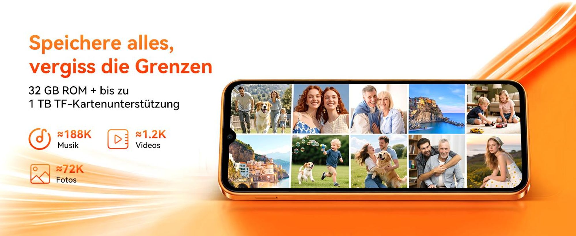 Blackview Wave 10C smartphone Ohne Vertrag, Android 16, 6.88", 120Hz, 1080p, Dual SIM, Face ID, 5000 mAh, Gemini AI, DokeOS 5.0, 1080p, 4G