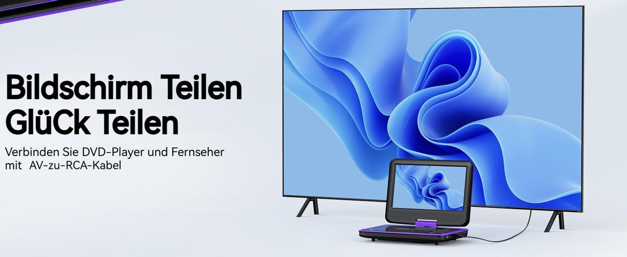 11,5" Tragbarer DVD-Player mit 9,5" HD-Schwenkbildschirm ideal fürs Auto Memory-Playback-Funktion und 4-6 Stunden Akkulaufzeit Kein Blu-ray-Support
