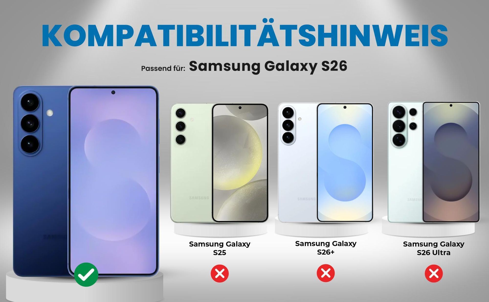Kompatibilitätshinweise Hülle für Samsung Galaxy S26