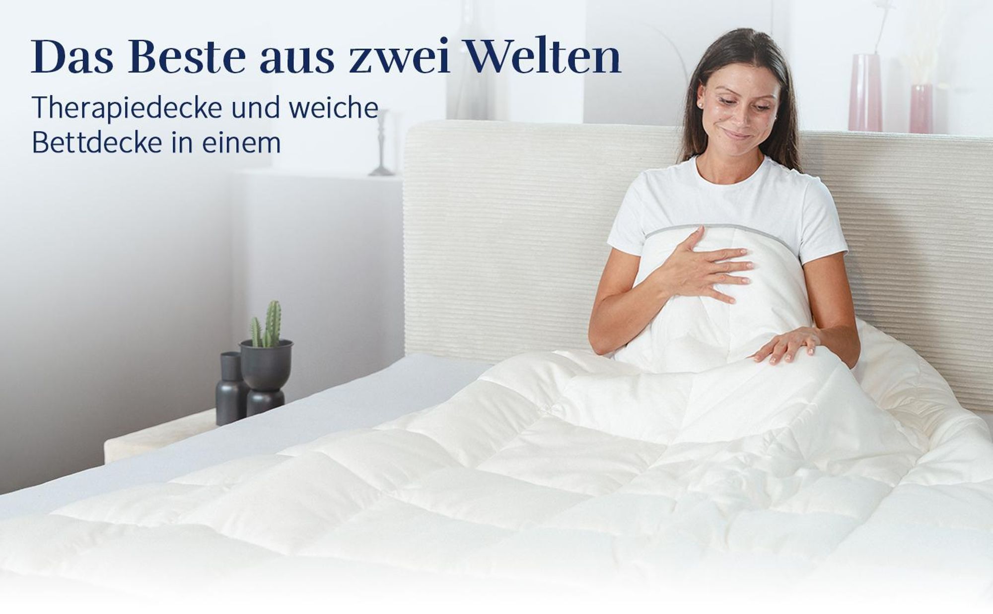 2in1 Gewichtsdecke 135x200 9 kg Bettdecke + Therapiedecke für Erwachsene