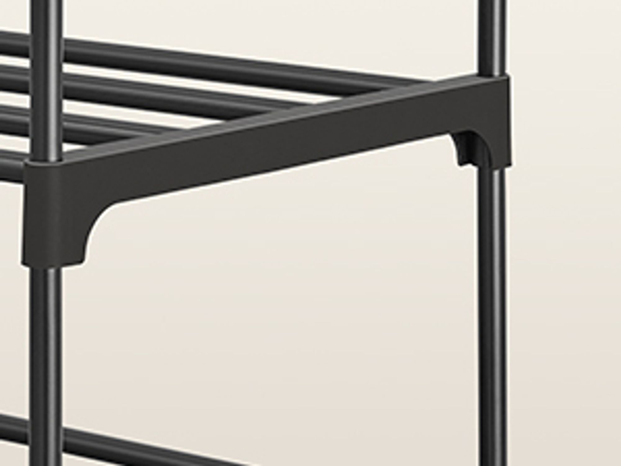 Schuhregal 4 Ebenen, Schuhständer Metall, 30 x 117 x 75 cm, Schuh-Organizer