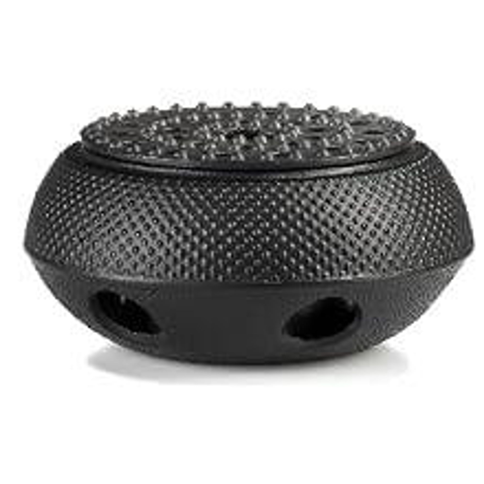 Dimono Asiatische Teekanne aus Gusseisen Schwarz | 1,3L Tee Set mit Stövchen, 2 Tassen & Sieb | Handgefertigt & Emaille-Beschichtung