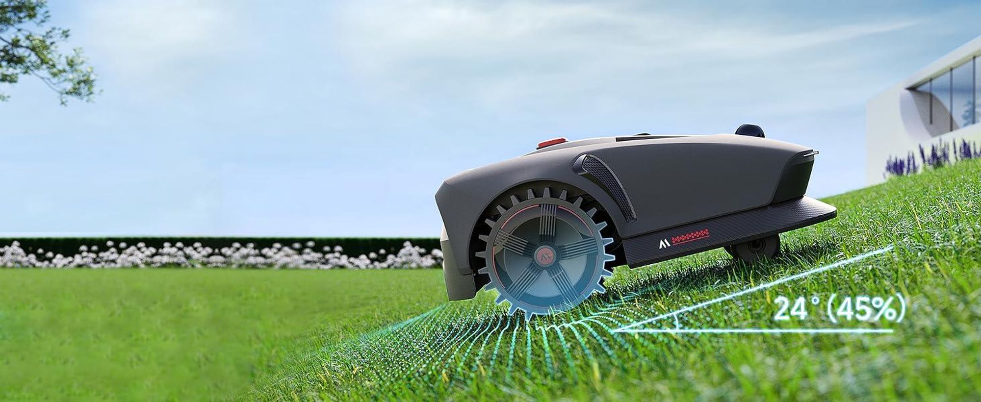 MOVA 1000 Mähroboter – UltraView™ Navigation für bis zu 1000 m², Intelligente Hindernisvermeidung, Kabellose Station, Ideal für große Rasenflächen