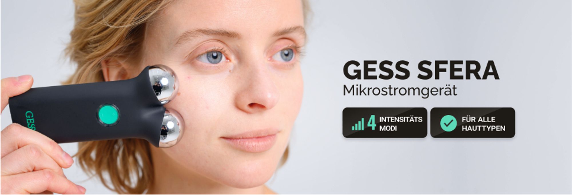 Microcurrent-Massagegerät - Erleben Sie eine jugendliche Haut mit unserer Anti-Aging-Technologie 4 Intensitätsmodi, Anti-Aging-Maschine - GESS SFERA