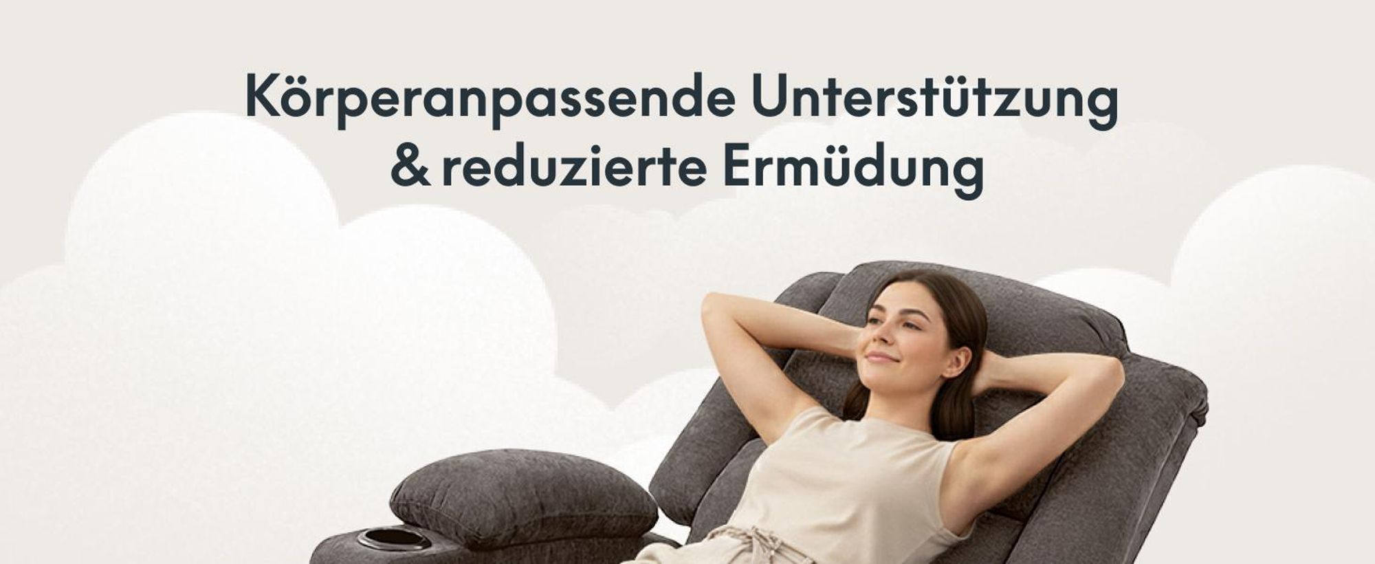 FLEXISPOT XL6 Elektrischer Massagesessel mit Aufstehhilfe, Heizfunktion, USB-Anschluss & Decke, 105°-165° verstellbar, belastbar bis 200 kg (Hellgrau)