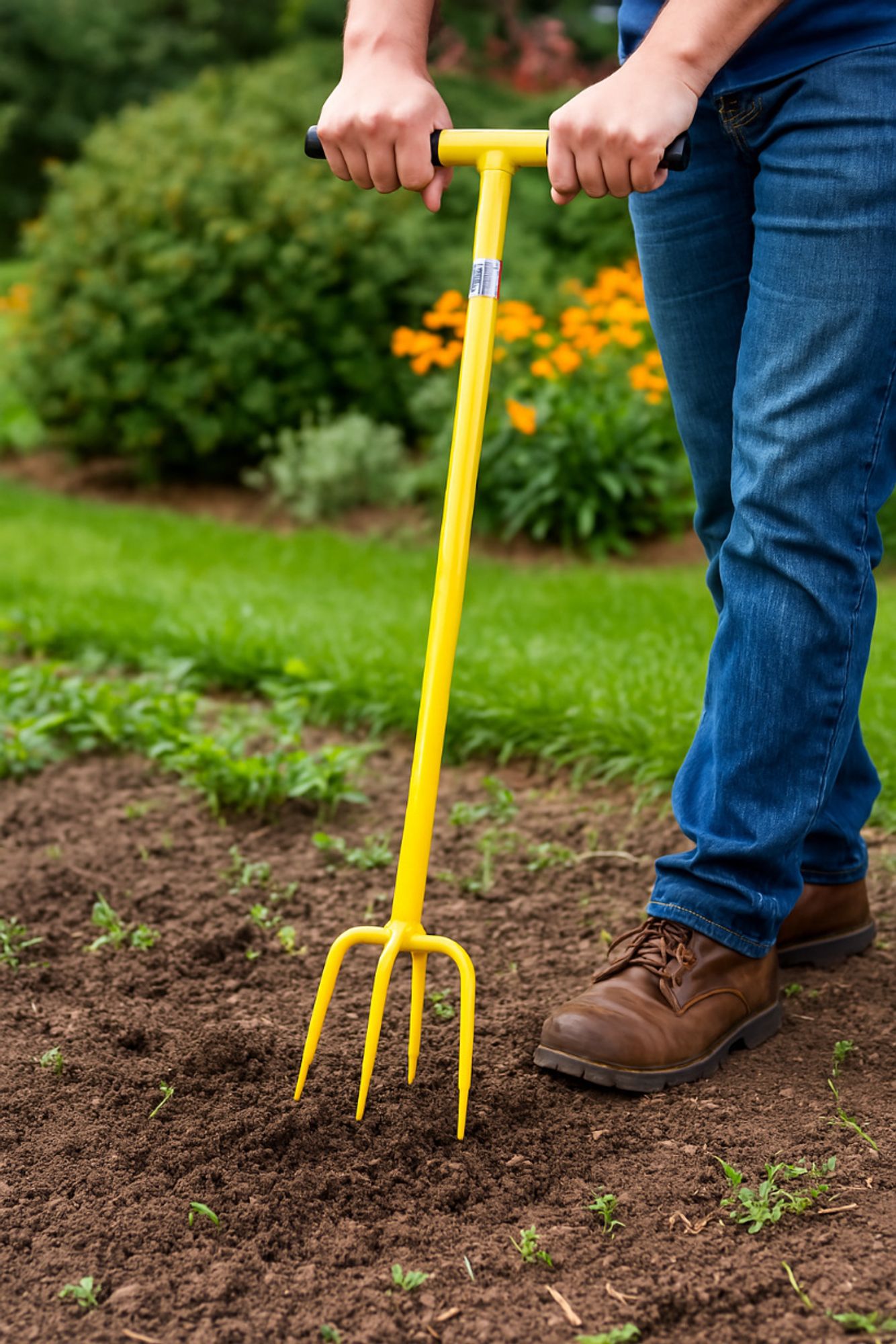 GEKO | Handklauengrubber, 90cm, Handkultivator, Gartenkralle, Bodenkrümler, Unkrautentferner, Handgrubber