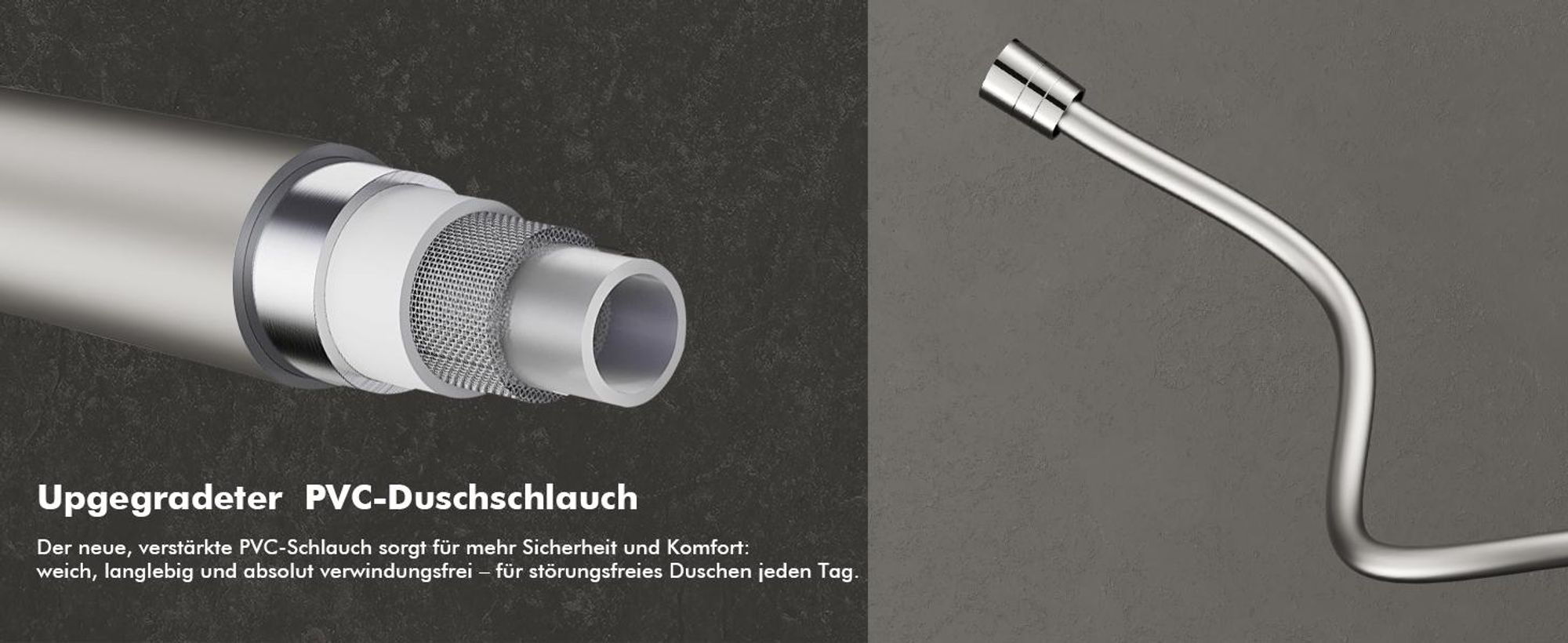 Homelody Duschsystem ohne Armatur Regendusche Duschset ohne Thermostat mit Kopfbrause Handbrause Umsteller eckig Duschsäule für Badezimmer, chrom