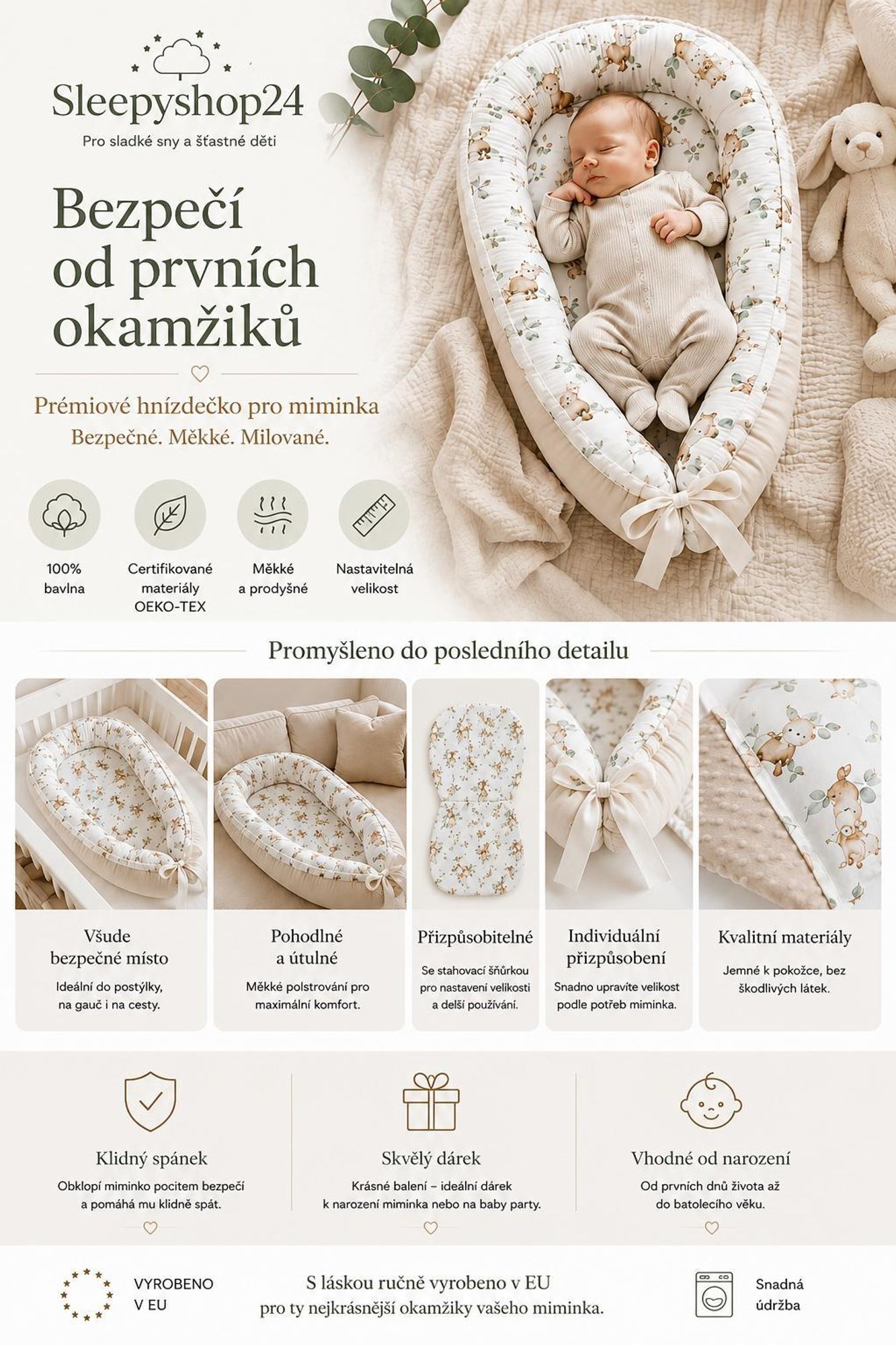 Měkké kokony a přírodní materiály