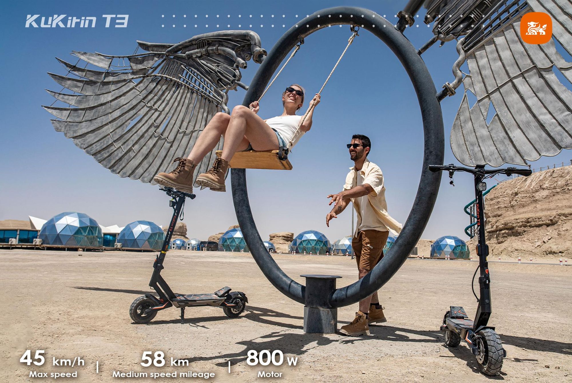 T3 - Trottinette électrique pliable - Batterie 48V 15.6Ah - Pneus 10'' - Amortisseurs avant et arrière - Autonomie 55KM - Nior