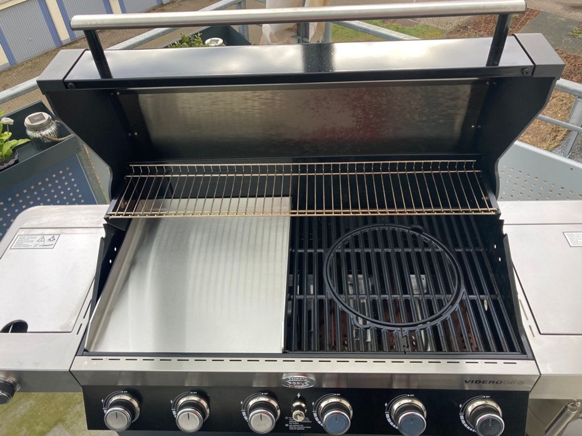 Edelstahl Plancha für Gasgrills/Grillplatte/für Rösle Videro G3/G4/G6 (430 x 300mm)