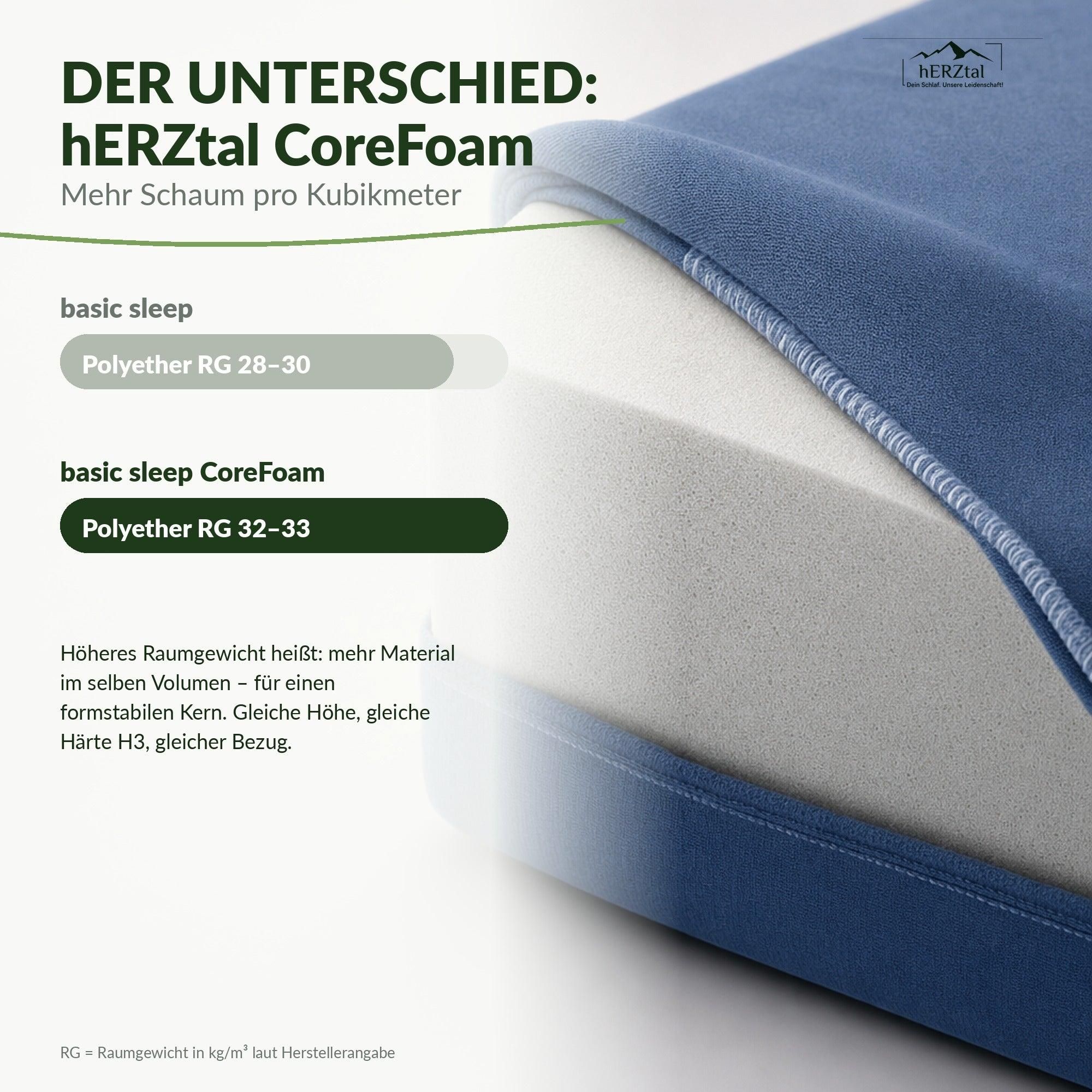 hERZtal basic sleep CoreFoam 12 cm – corefoam