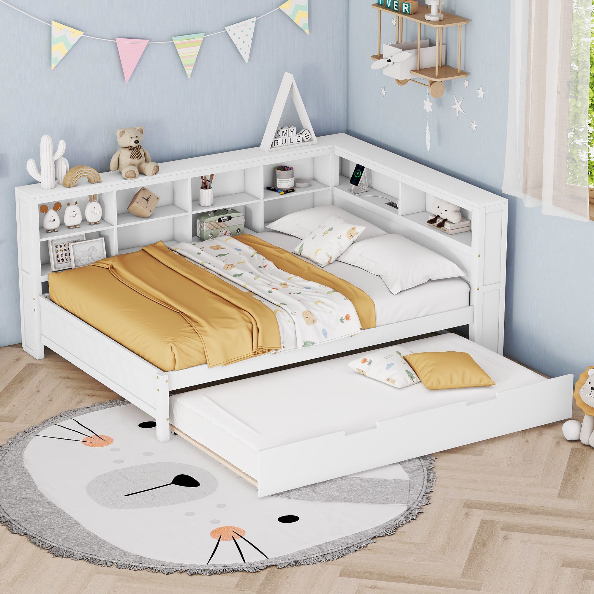 Bett mit Unterbett