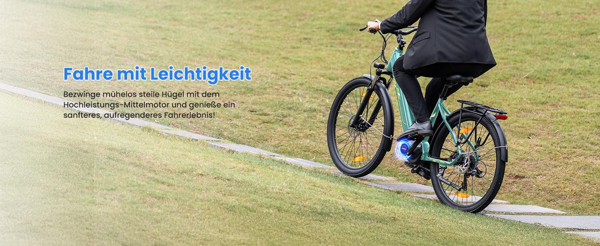 Touroll Urbano 3 E-Bike 250W, 540W Peak, 70Nm Drehmoment, 120km Reichweite, Hydraulikbremsen, Shimano 7-Gang
