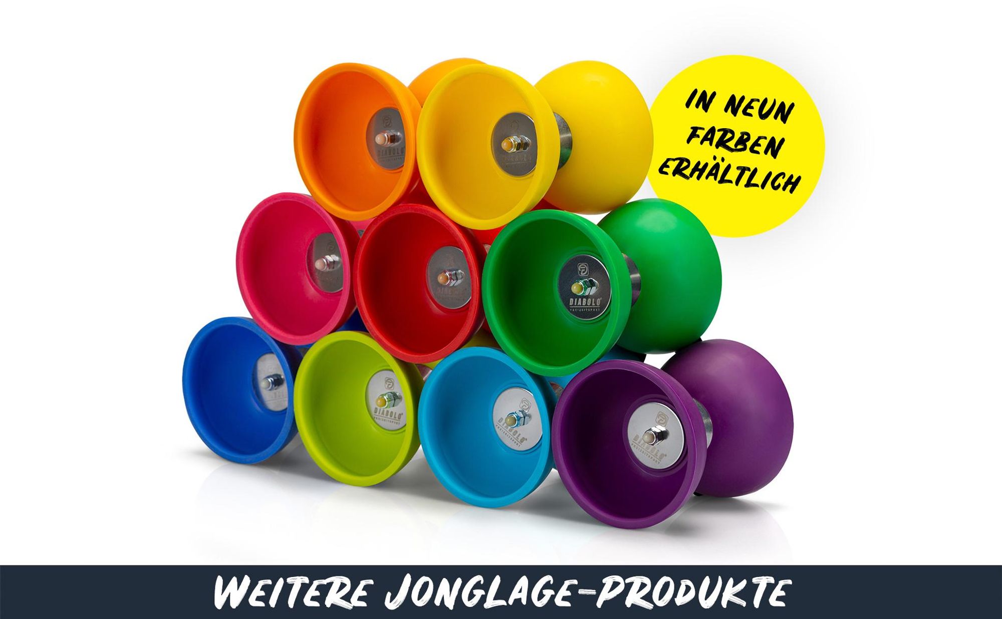 Diabolo Freizeit  Satz mit Kugellagerachse | kugelgelagerter LED in TurquoiseFarbe |Set mit robuster Konstruktion für Anfänger und Fortgeschrittene |