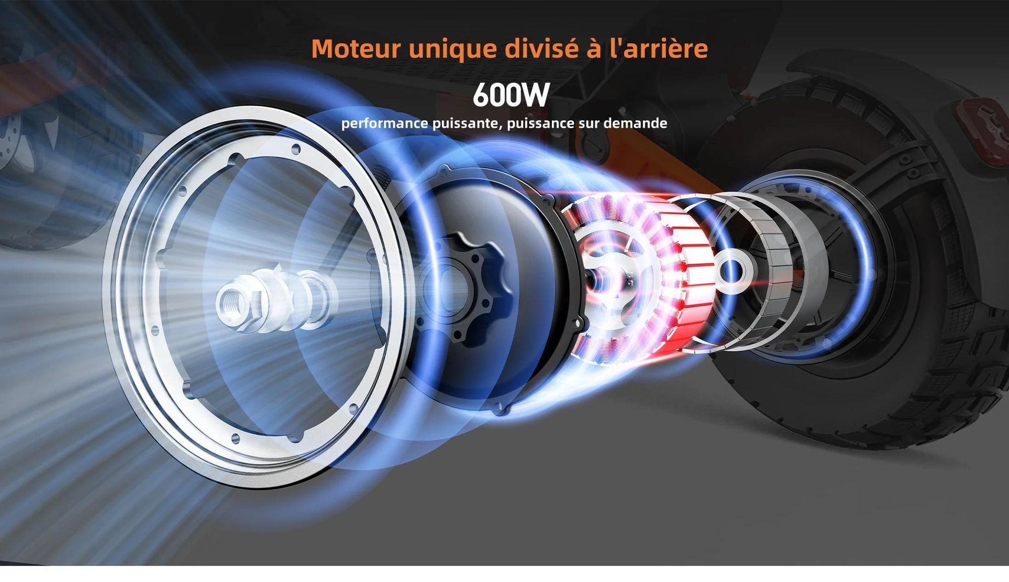 JOYOR S8 Pliable Trottinette électrique - Moteur 600W Batterie 48V26AH Pneus de 10 Pouces - Noir