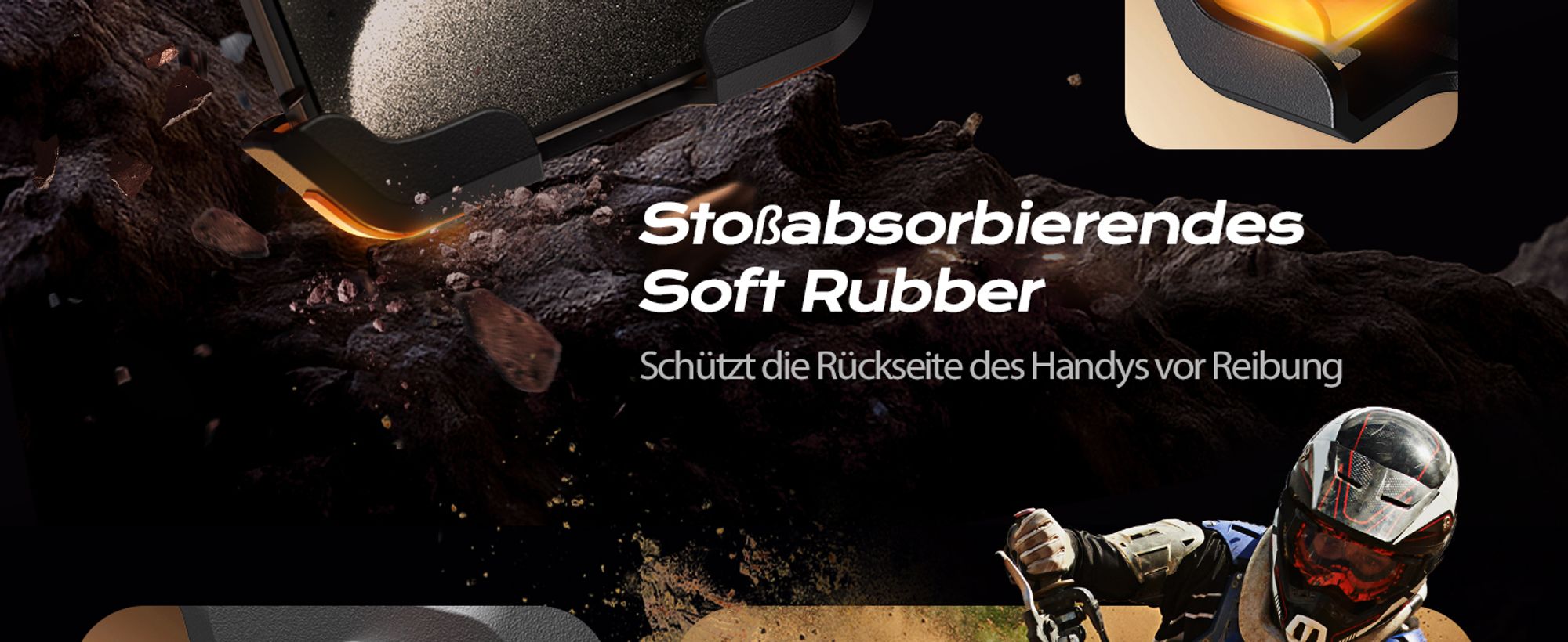 Motorrad Handyhalterung, Universal Handyhalterung Fahrrad Lenker [Doppelt Vibrationsgedämpft +Metallkugelgelenk] -360°drehbar für (4,7-7,2''Halterung