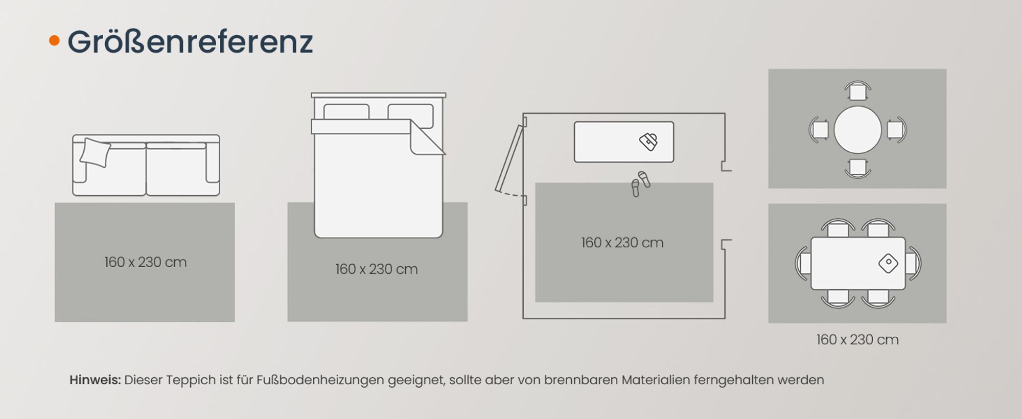 SONGMICS HOME Teppich, 160 x 230 cm, Wohnzimmerteppich, rutschfester Teppich, moderner abstrakter Stil, für Wohnzimmer, Küche, Flur, Esszimmer