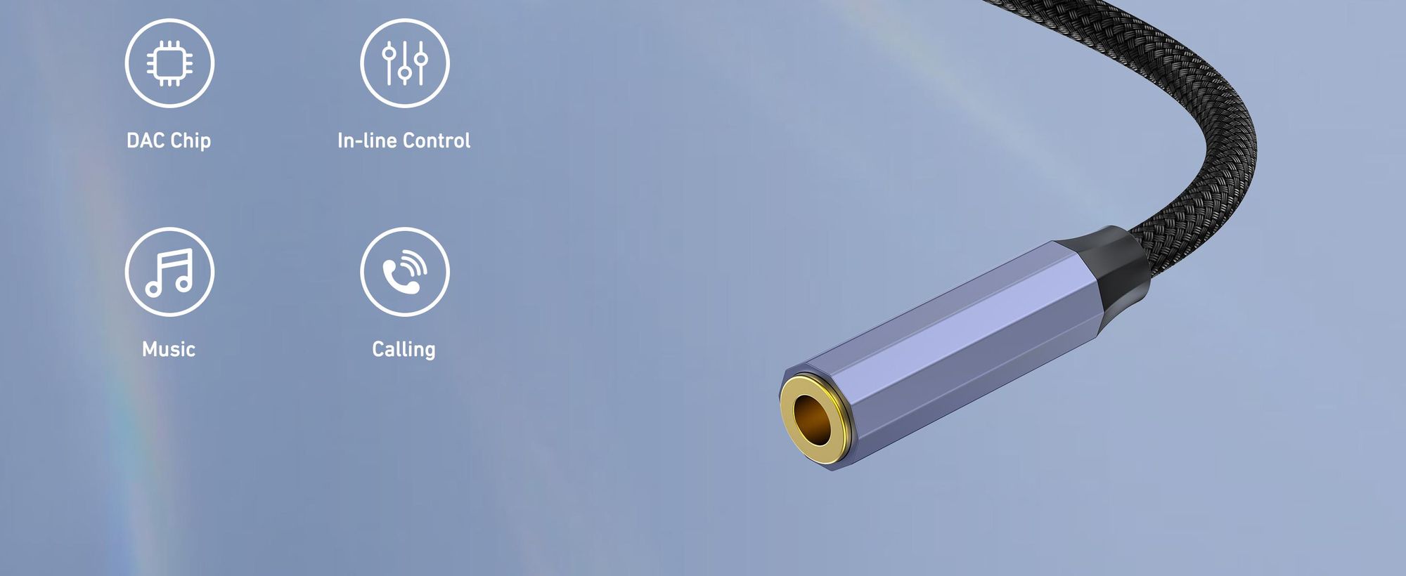 BENFEI Kabeladapter USB C auf 3.5mm Audio Adapter Kabel mit DAC