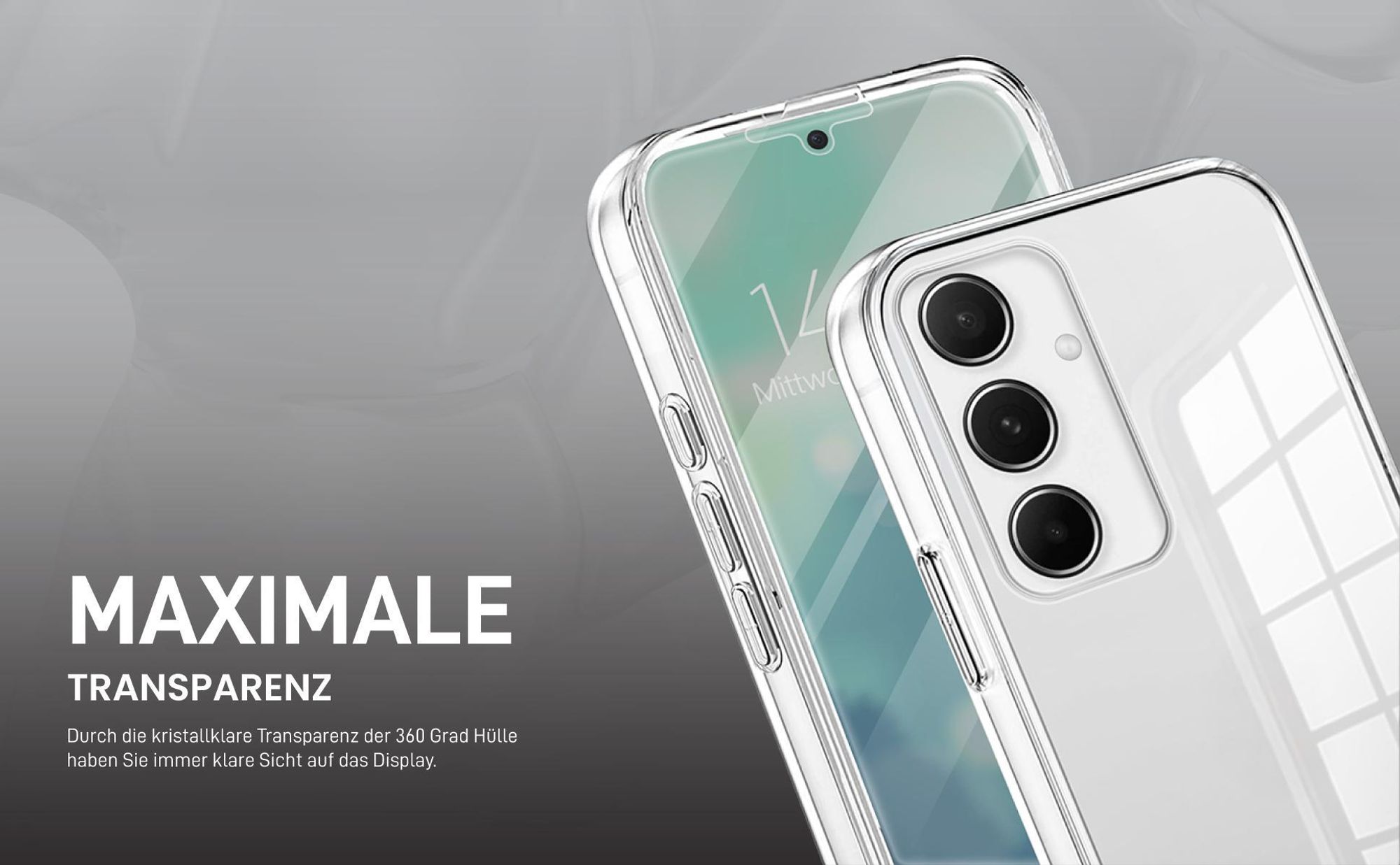 Transparentes 360 Grad Cover Front Back für Samsung Galaxy A35 5G