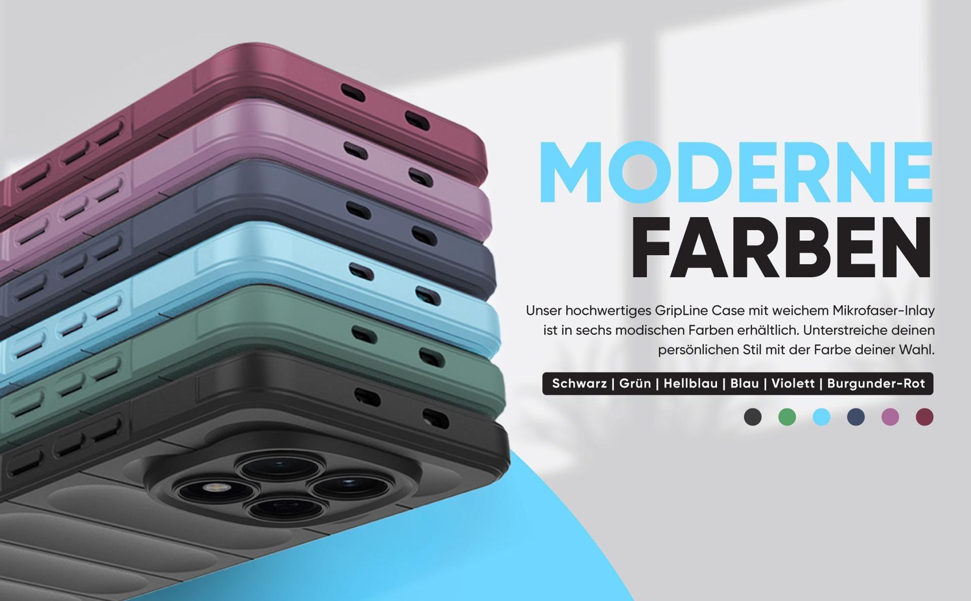 Handyhülle für das Xiaomi Redmi Note 15 Pro 5G - verschiedene Farben und modernes Design