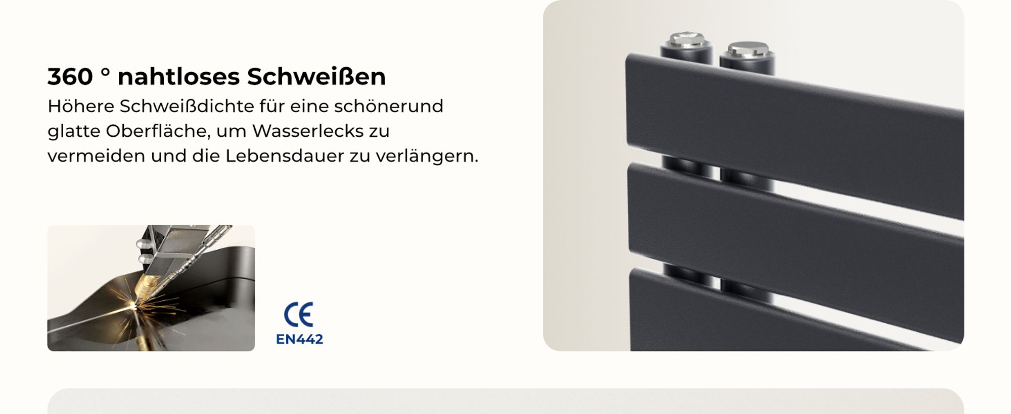 Heilmetz Badheizkörper Elektrisch Heizkörper , 90x40cm Anthrazit Handtuchtrockner  für 4㎡ Badezimmer