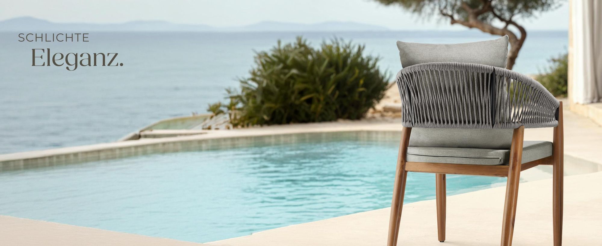 tectake® Gartenstuhl Manacor, Ropedesign