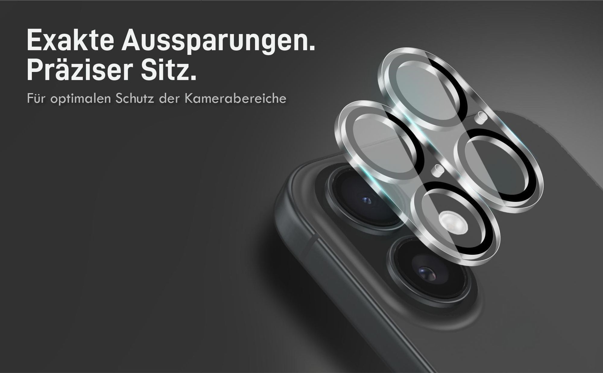 Viererpack Kamera und Displaygläser - Resistent gegen Fingerabdrücke