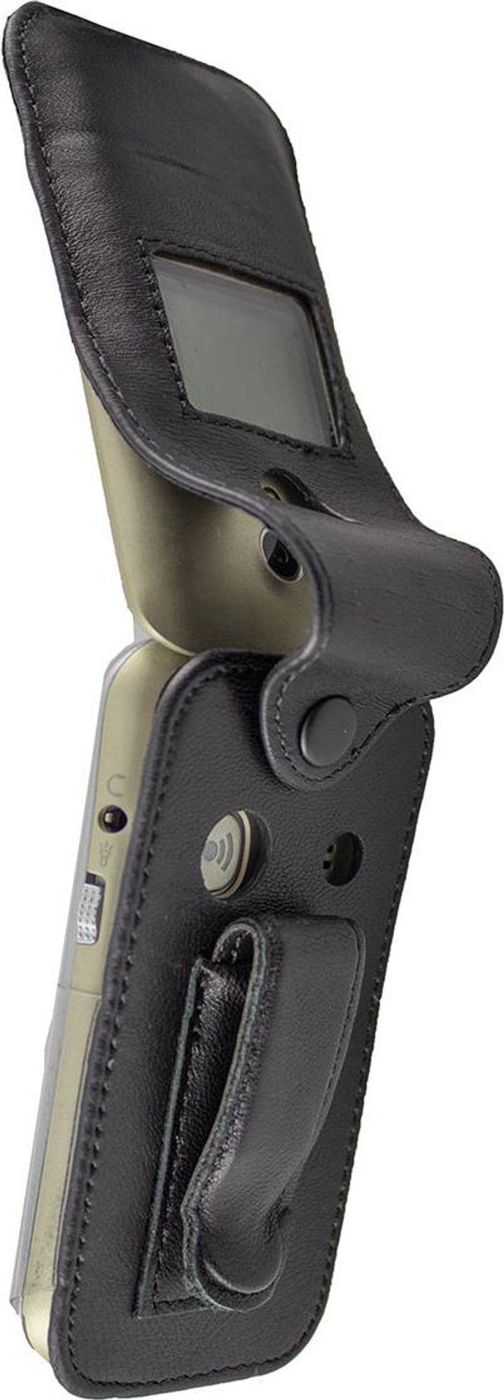 caseroxx Ledertasche mit Gürtelclip kompatibel mit Doro 2424 aus Echtleder, Tasche mit Gürtelclip und Sichtfenster  Bild 2