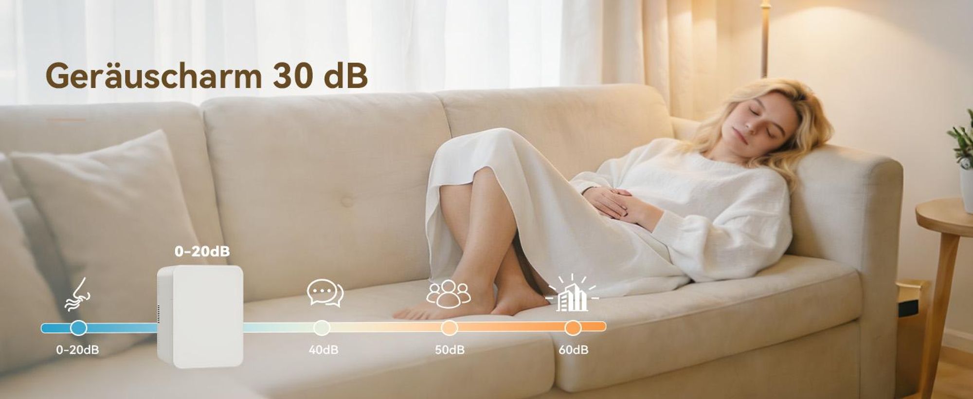Puluomis Mini Kühlschrank 10L, 2 in 1 Warm- und Kühlbox tragbar Ultra-Leiser Auto Kühlbox (<30dB) 12V/220V /230V AC/DC für Getränkedosen, Snacks Beige