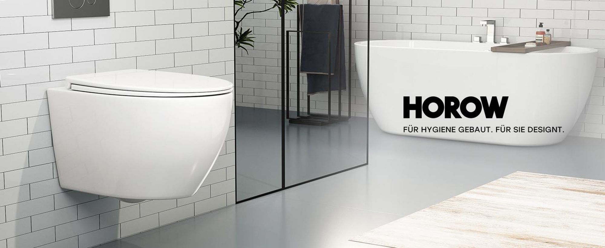 HOROW Komplett WC Toilette Set, 82cm Vorwandelement Unterputzspülkasten + Wand WC + weiß round Drückplatte