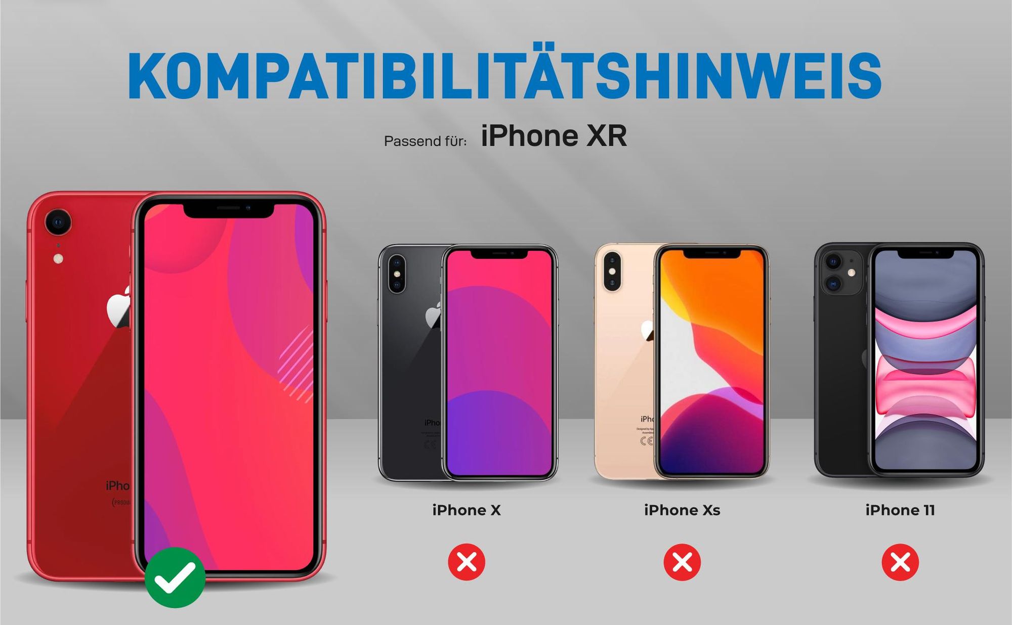 Kompatibilitätshinweise Hülle für Apple iPhone XR