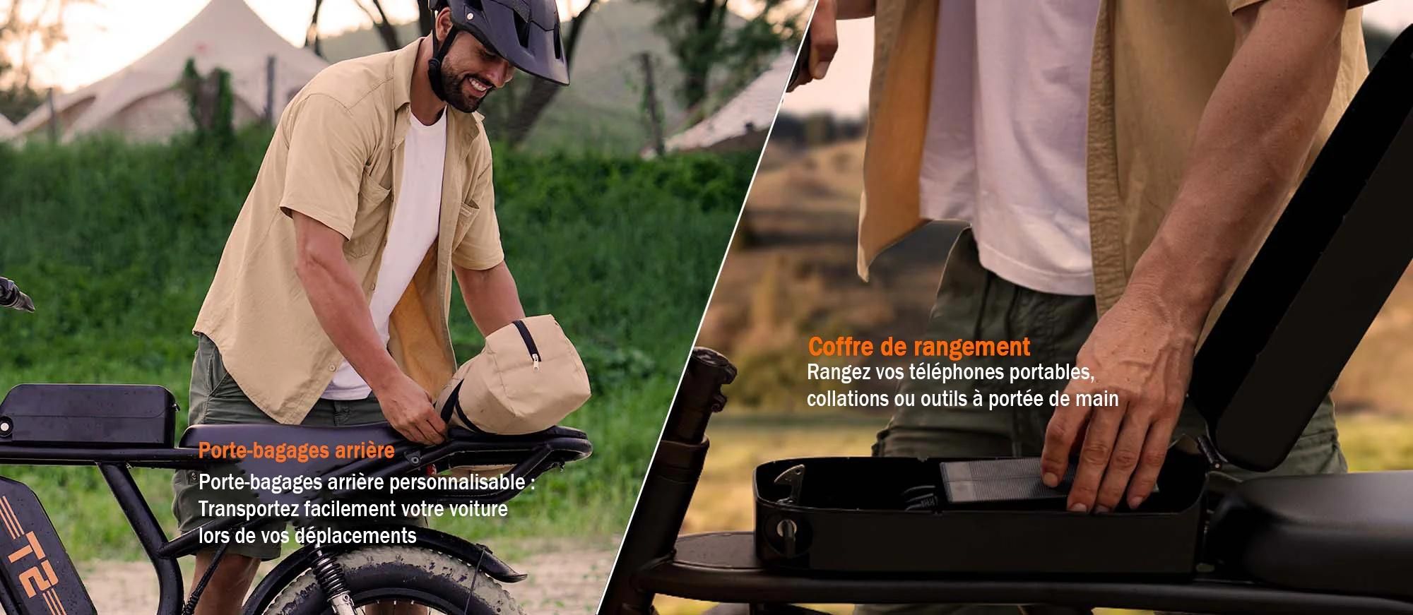 URLIFE T2 Vélo Électrique - Moteur 250W Batterie 48V 15.6Ah Pédalier assisté Freins à disque - NoirFreins à disque - Noir
