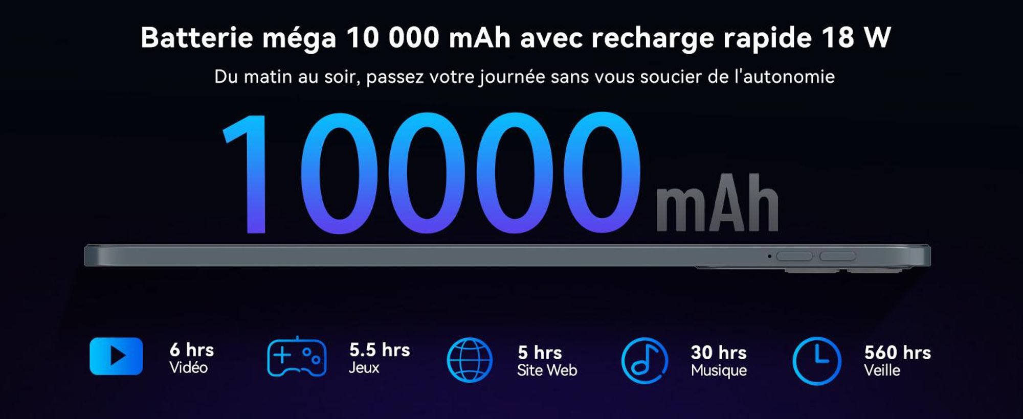 Tablette Android 16 T60Pro de 13,4", 24GB(8+16)+256GB/2TB TF, batterie de 10000 mAh, écran 2K InCell/120Hz/5G WiFi, livrée avec une coque, une souris, un clavier, et un casque filaire