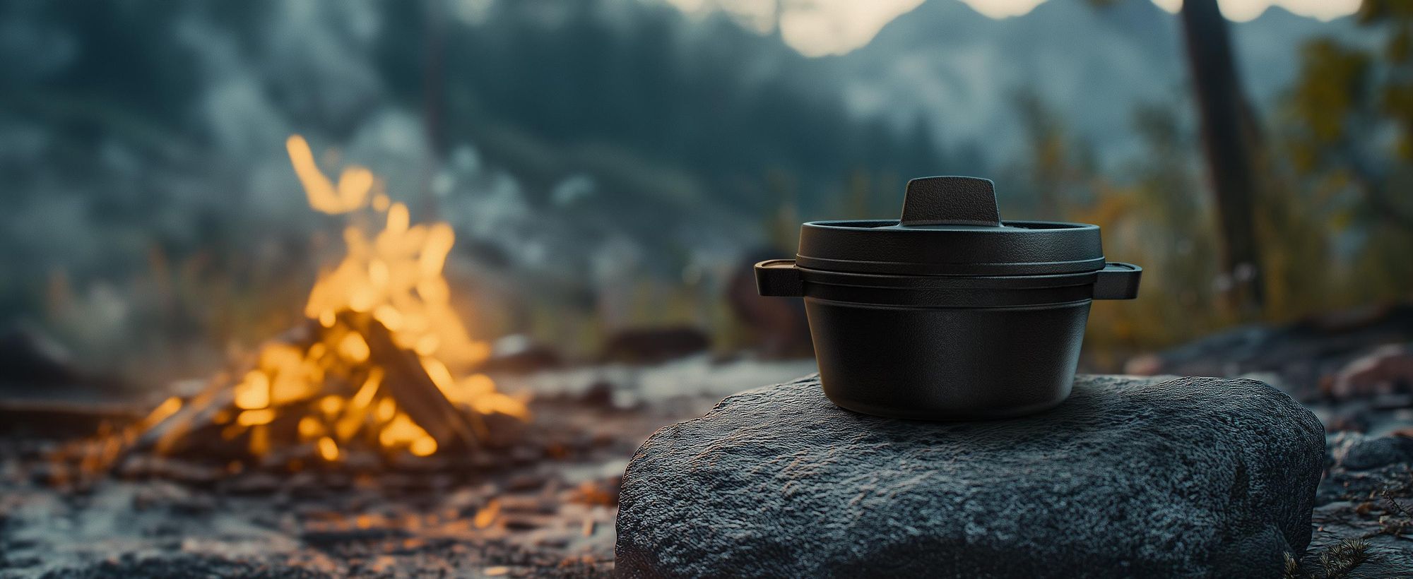 GUSSKÖNIG Dutch Oven Set Mini - 6x 300ml Gusseisen Mini Topf mit Deckel - bereits eingebrannter Mini Dutch Oven