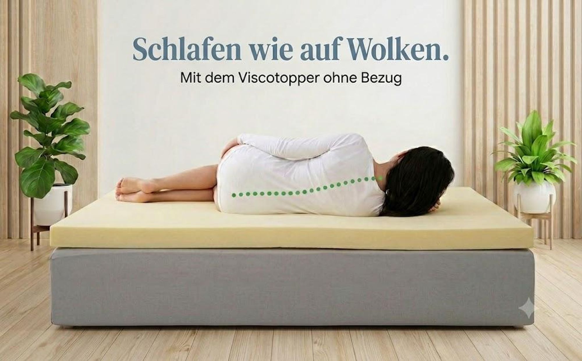 AM Qualitätsmatratzen | Visco-Topper | 180x200 cm | Ohne Bezug | Matratzentopper | 180/200 | Viscoschaum Topper | Memoryschaum