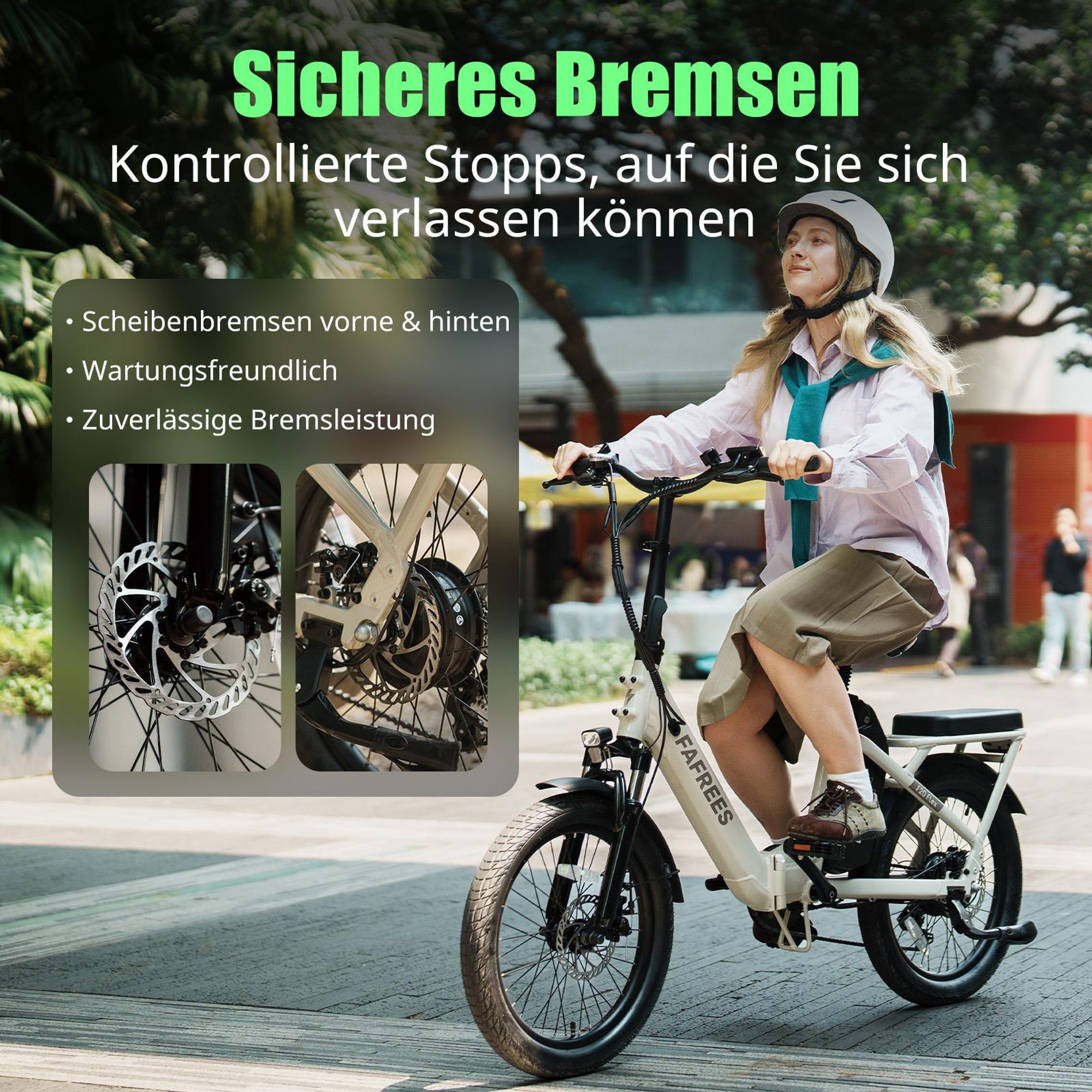 FAFREES F20 Flex Elektrofahrrad, 250-W-Motor, 36-V-20-Ah-Akku, Reichweite 75–100 km, mechanische Scheibenbremsen – Gunmetal