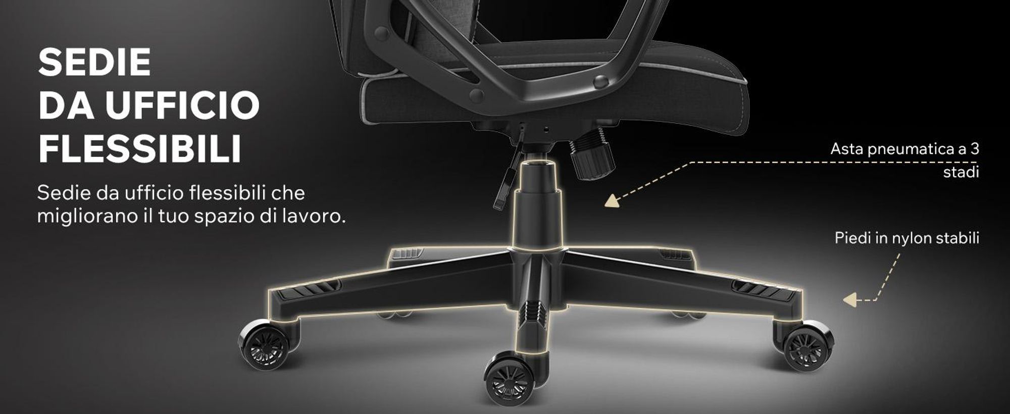 SENSE7 Knight Sedia da gioco in tessuto nero-grigio - Sedia da ufficio ergonomica Sedia da scrivania Sedia da computer Sedia da gaming Sedia da corsa 120 kg
