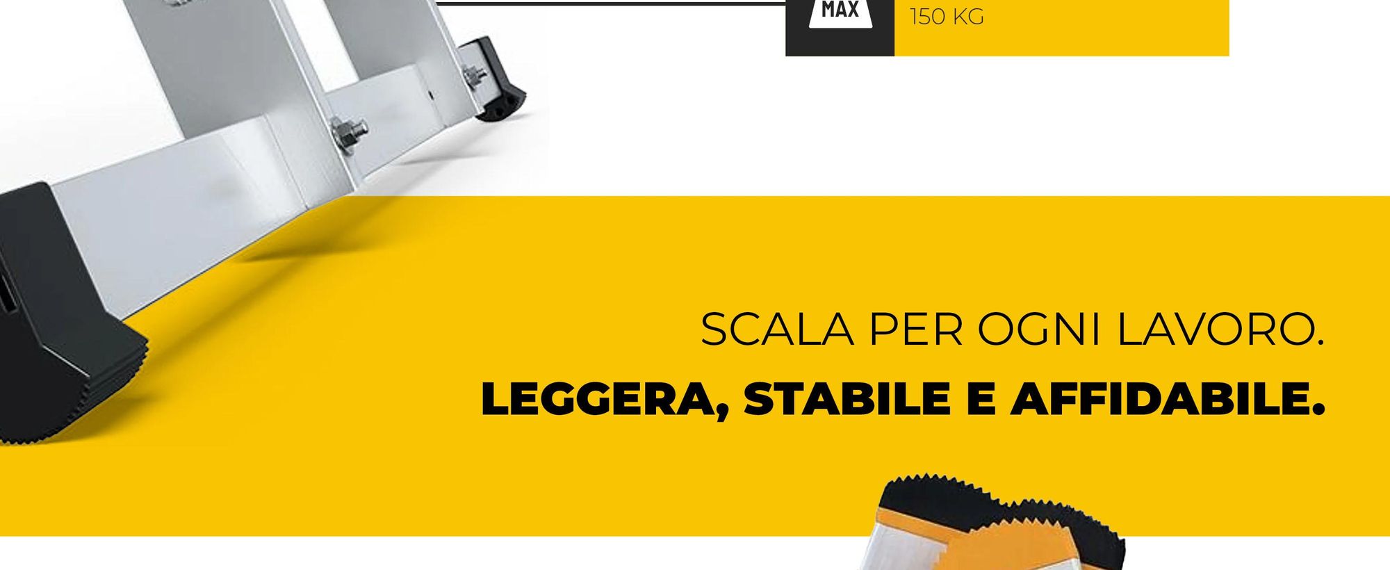 Drabest | Scala Alluminio 3 Éléments 3x7 - 150 kg - Antiscivolo - Multifonctionnelle - Sicura