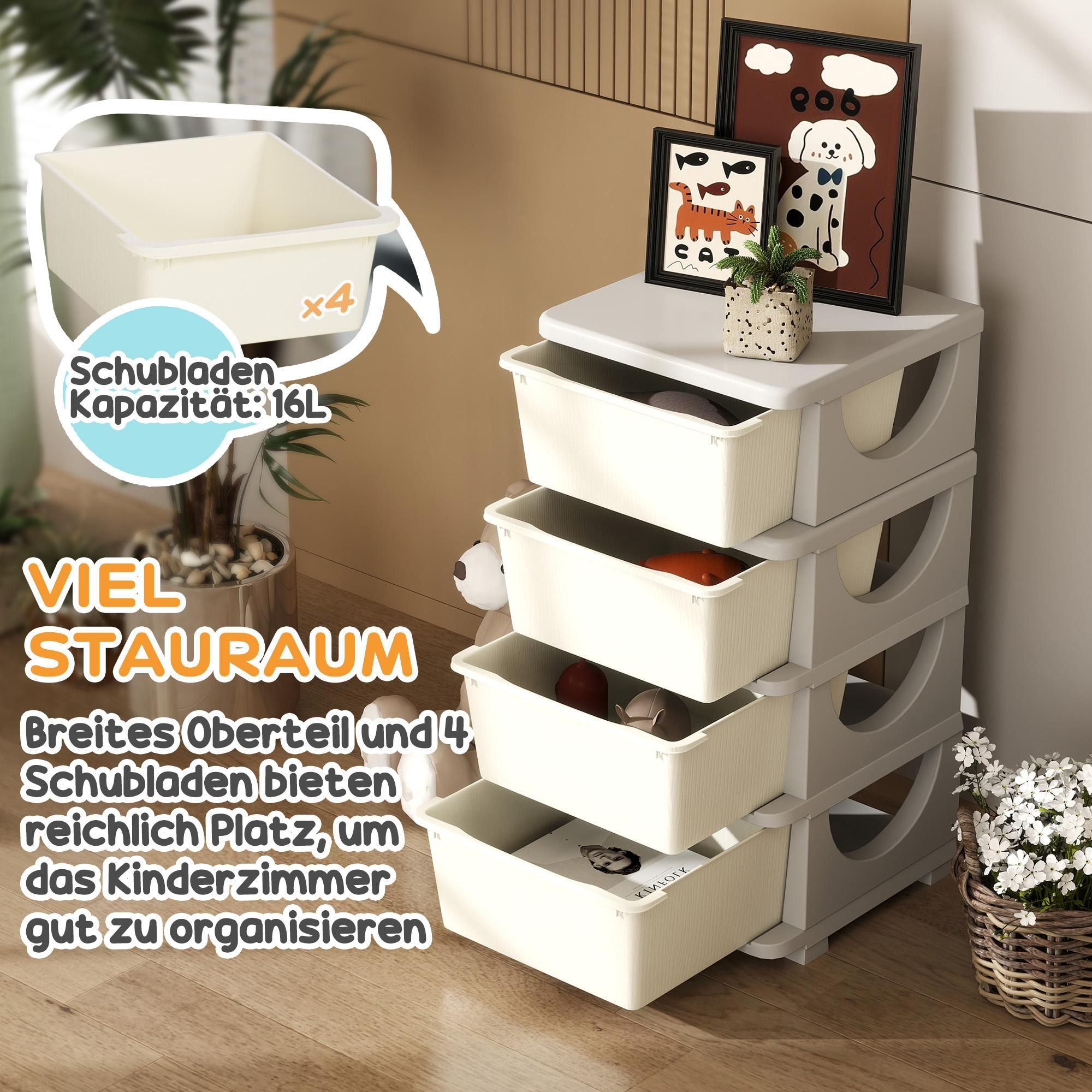 Schubladen cremeweiß Kleinkind Kinderbox