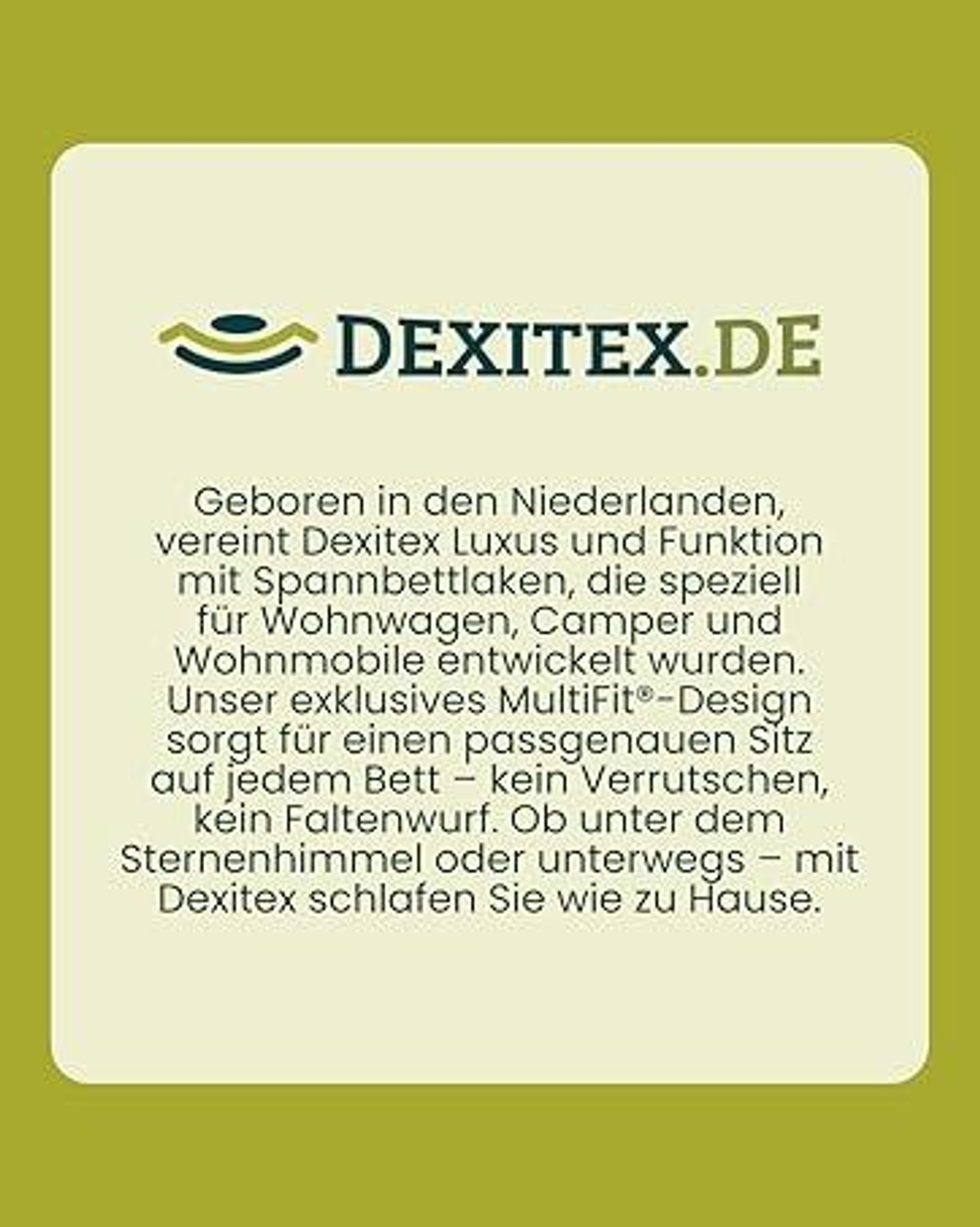 Eine Werbekarte für DEXITEX.DE.