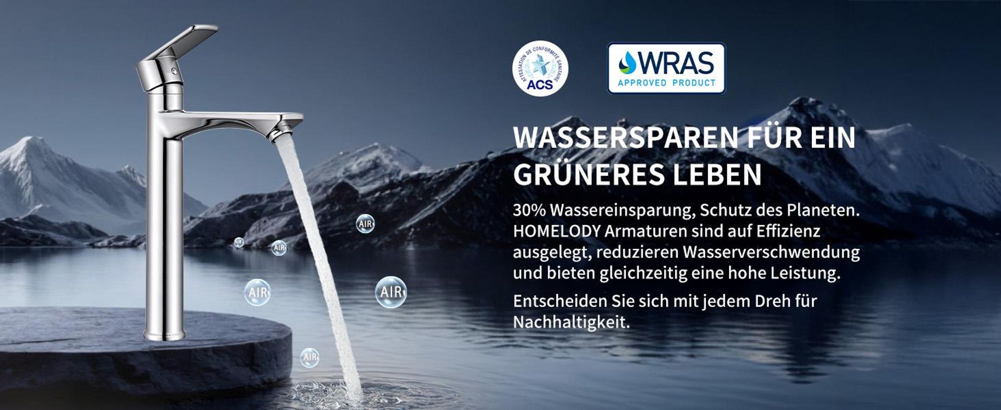 Homelody Chrom Wasserhahn Bad mit Universal Ablaufgarnitur Armatur Mischbatterie Waschbeckenarmatur mit Pop-Up Ventil Messing Überlauf Abflussgarnitur