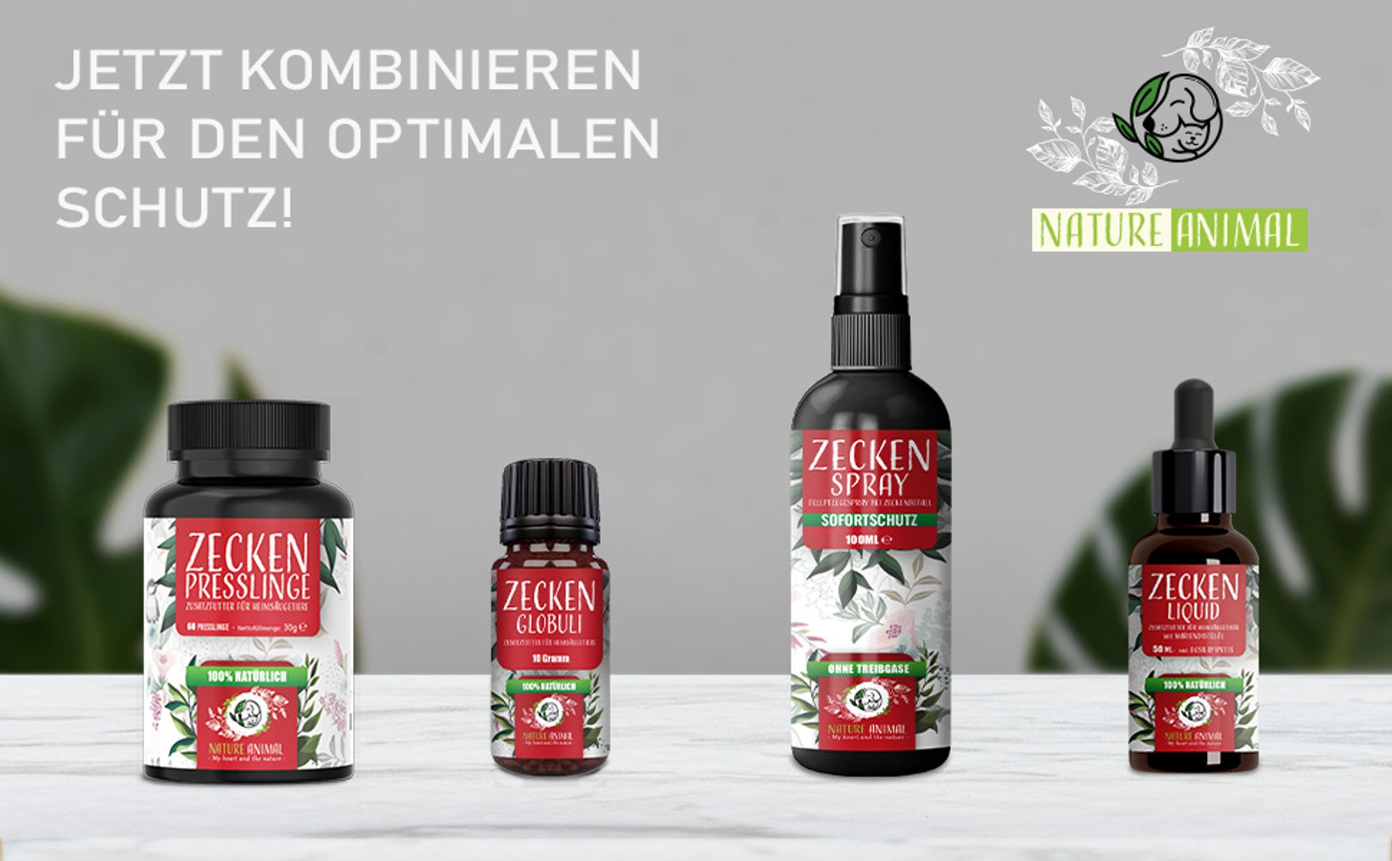 Nature Animal® Zecken Kügelchen - zum Schutz vor Zeckenbefall – für Hunde und Katzen – Zeckenschutz Hund – keine Zecken – Zecken - Zecken Hund
