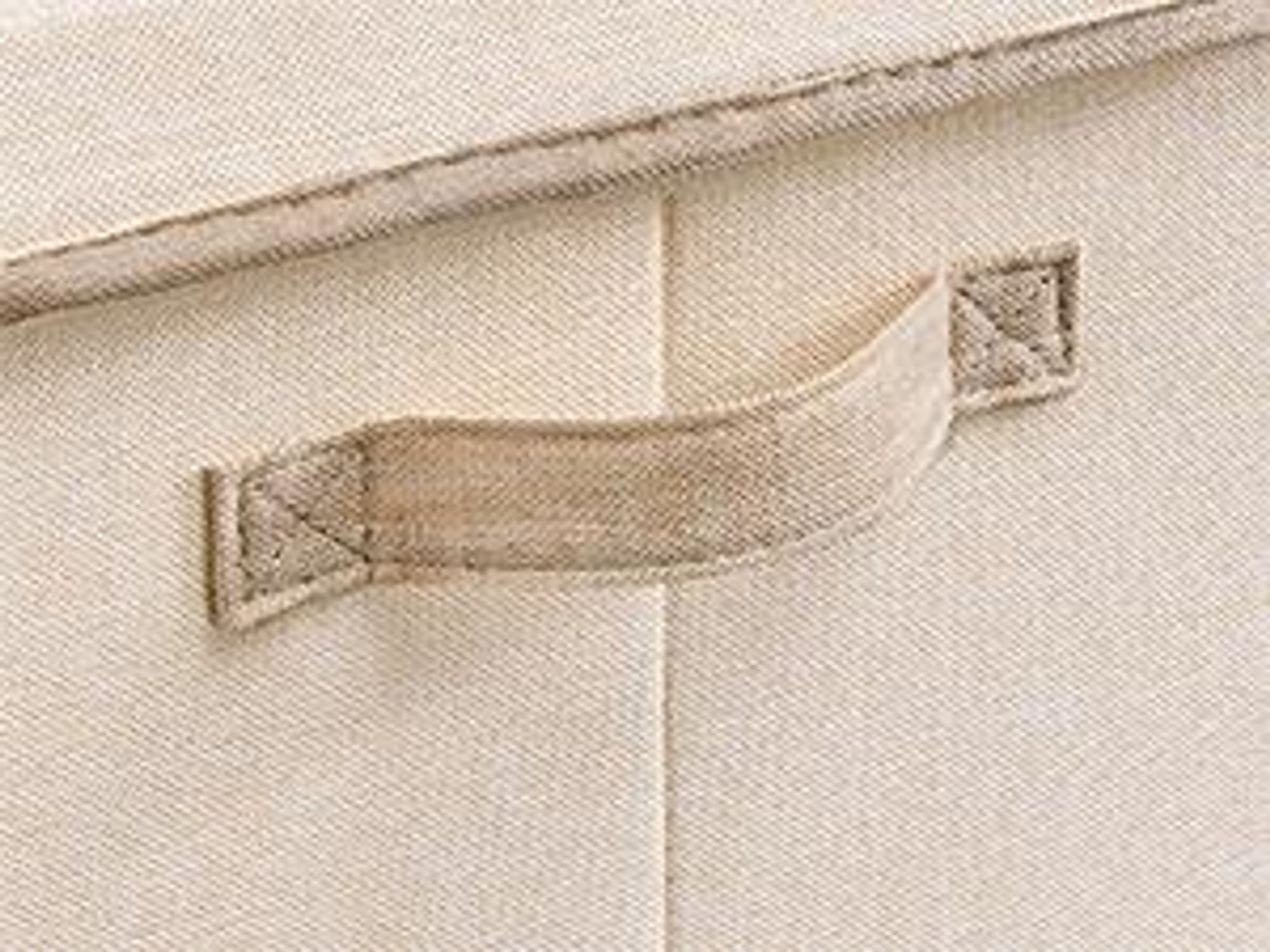 SONGMICS Aufbewahrungsboxen 3er-Set, Ordnungsbox, stapelbar mit Griffen, 43 x 30 x 30 cm, sand
