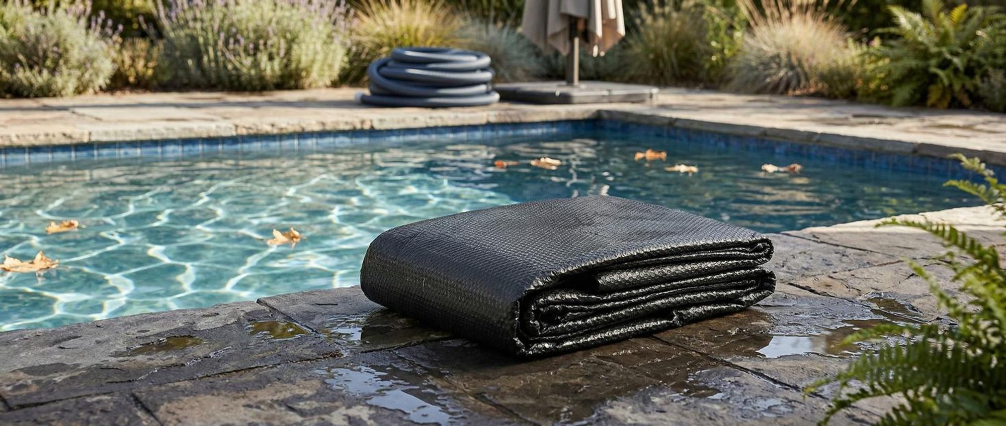 tectake® Pool-Solarfolie rund und selbstschwimmend Durchmesser 488 cm